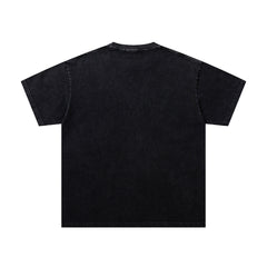 MAJESTIK Lion Football Player Graphic T-Shirt Unisex Acid Wash Black Y2K Graffiti Athletic Oversized Streetwear Short Sleeve Top