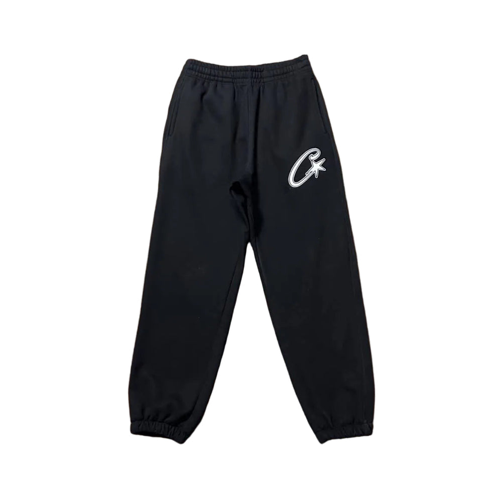 Black Script Logo Sweatpants – Oversized Streetwear Joggers