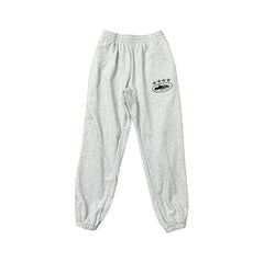 Grey Vintage Oval Graphic Sweatpants – Oversized Streetwear Joggers