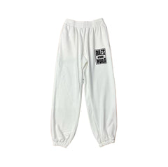 White Back Graphic Sweatpants – Oversized Streetwear Joggers