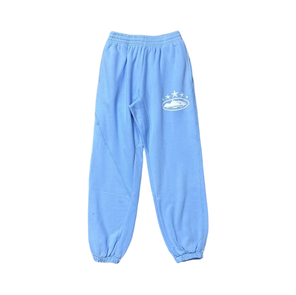 Sky Blue Vintage Star Graphic Sweatpants – Oversized Streetwear Joggers