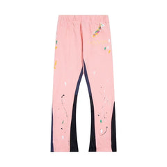 Gallery Dept. x Lanvin Paint Splatter Contrast Panel Sweatpants - Pink