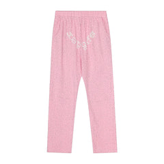 Sp5der Graphic Sweatpants - Light Pink / Heavy Fleece Lined