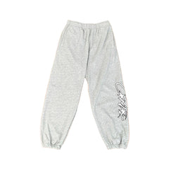 Corteiz “CRTZ” Grey Sweatpants — Signature Script Logo on Relaxed-Fit Joggers