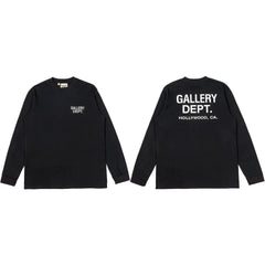 Gallery Dept. Hollywood Logo Long Sleeve T-Shirt - Black