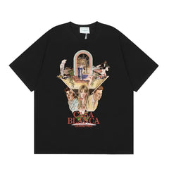Casablanca Portrait & Arch Montage T-Shirt - Black