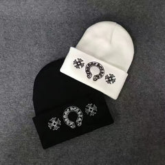 Chrome Hearts printed embroidered wool knitted Beanie hats