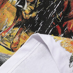 MAJESTIK Western Cowboy Horse Riders Graphic T-Shirt Unisex White Y2K Gothic Lettering Oversized Streetwear Short Sleeve Top