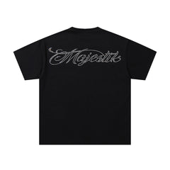 MAJESTIK Cyber Sports Car Graphic T-Shirt Unisex Black Y2K Street Racing Neon Oversized Streetwear Short Sleeve Top