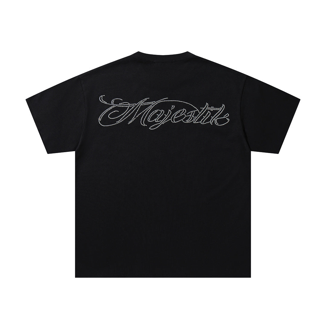 MAJESTIK Cyberpunk Mecha Monster Graphic T-Shirt Unisex Black Y2K Gothic Sci-Fi Oversized Streetwear Short Sleeve Top