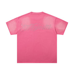 MAJESTIK Light In Darkness Angel Graphic T-Shirt Unisex Hot Pink Acid Wash Y2K Renaissance Sculpture Oversized Streetwear Short Sleeve Top