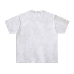MAJESTIK Eagle Football Mascot Graphic T-Shirt Unisex Washed Gray Y2K Sports Merch Oversized Streetwear Short Sleeve Top