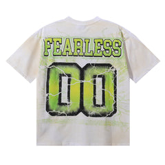 MAJESTIK Fearless Gorilla Graphic T-Shirt Unisex Off-White Y2K Electric Green Lightning Oversized Athletic Streetwear Short Sleeve Top