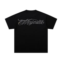 MAJESTIK Cyber VR Graphic T-Shirt Unisex Black Y2K Futuristic Gamer Oversized Streetwear Short Sleeve Top