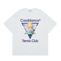 Casablanca Tennis Club Sun & Court T-Shirt - White