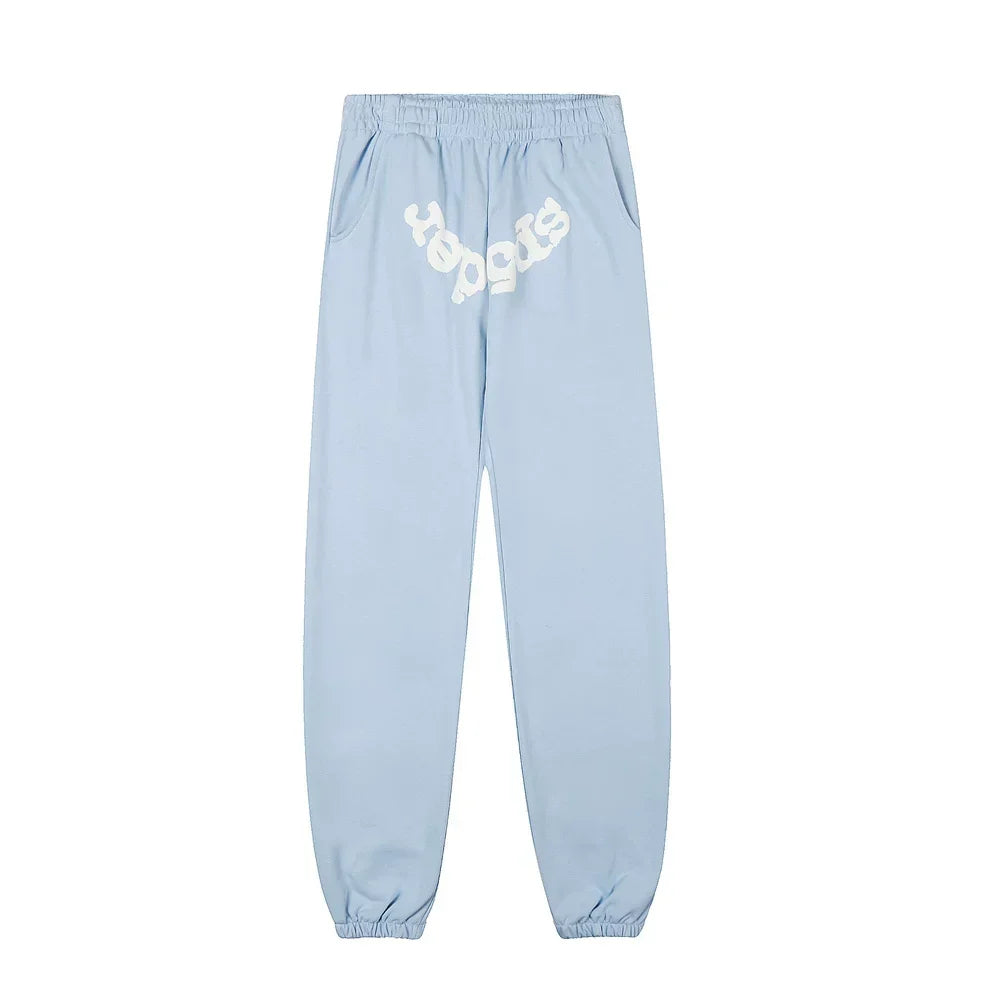 Sp5der Arched Logo Sweatpants - Light Blue