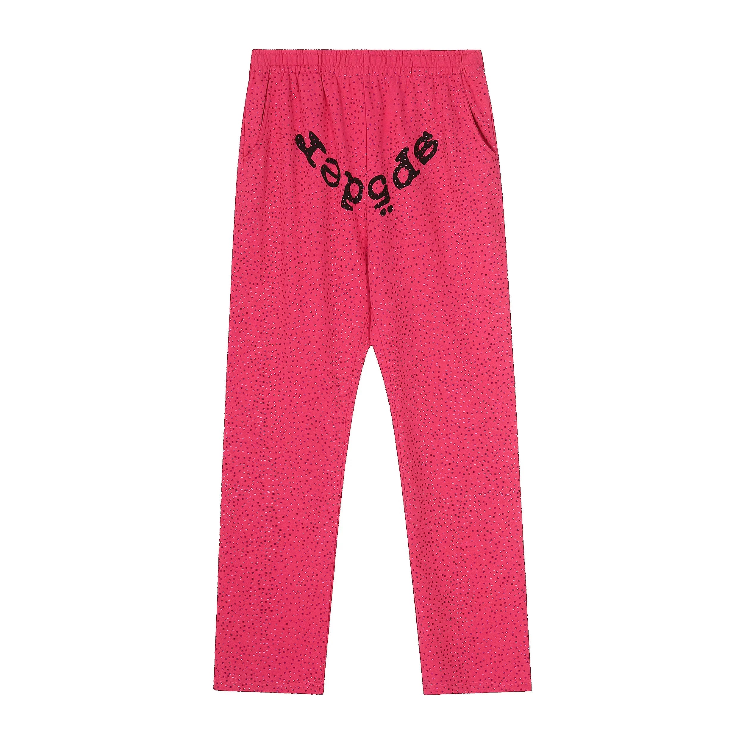 Sp5der Arched Logo Pants - Hot Pink / Light Fleece Lined
