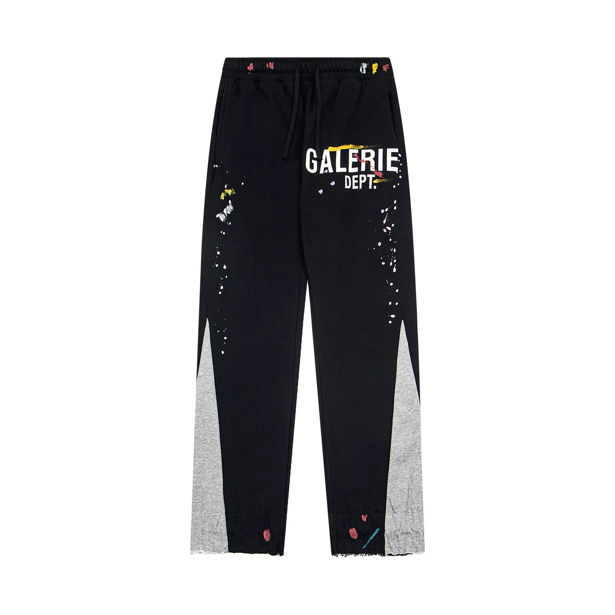 Gallery Dept. "GALERIE DEPT." Logo Paint Splatter Contrast Panel Sweatpants - Black