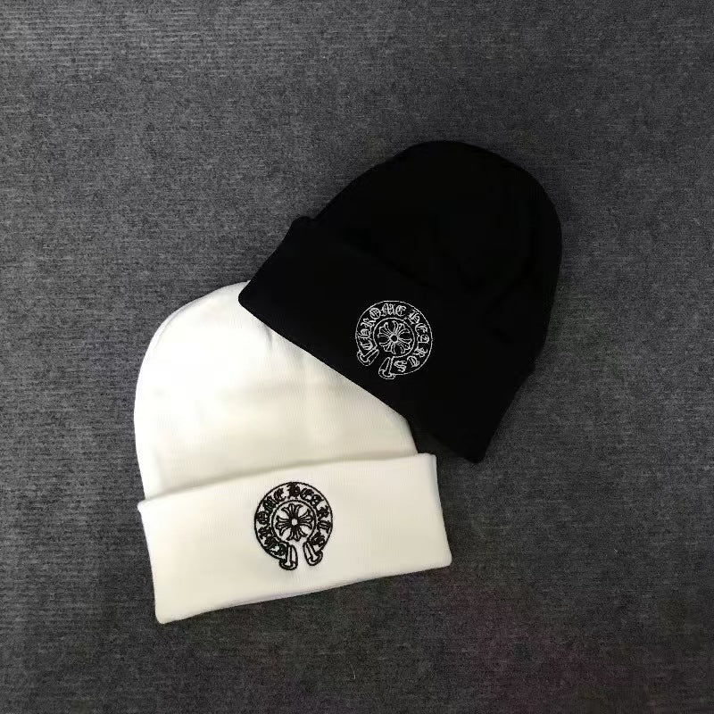 Chrome Hearts printed embroidered wool knitted Beanie  hats