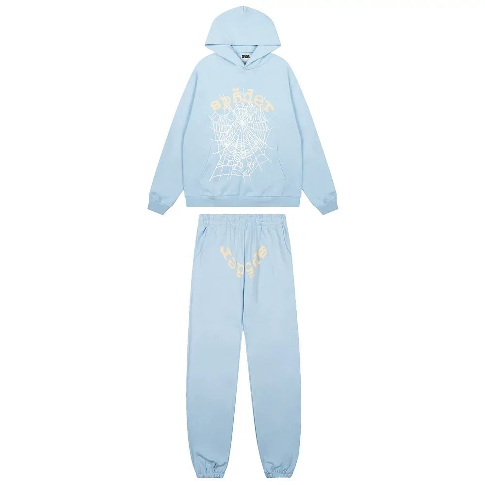 Sp5der Signature Web Print Tracksuit - Pastel Blue