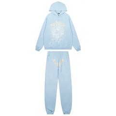 Sp5der Signature Web Print Tracksuit - Pastel Blue