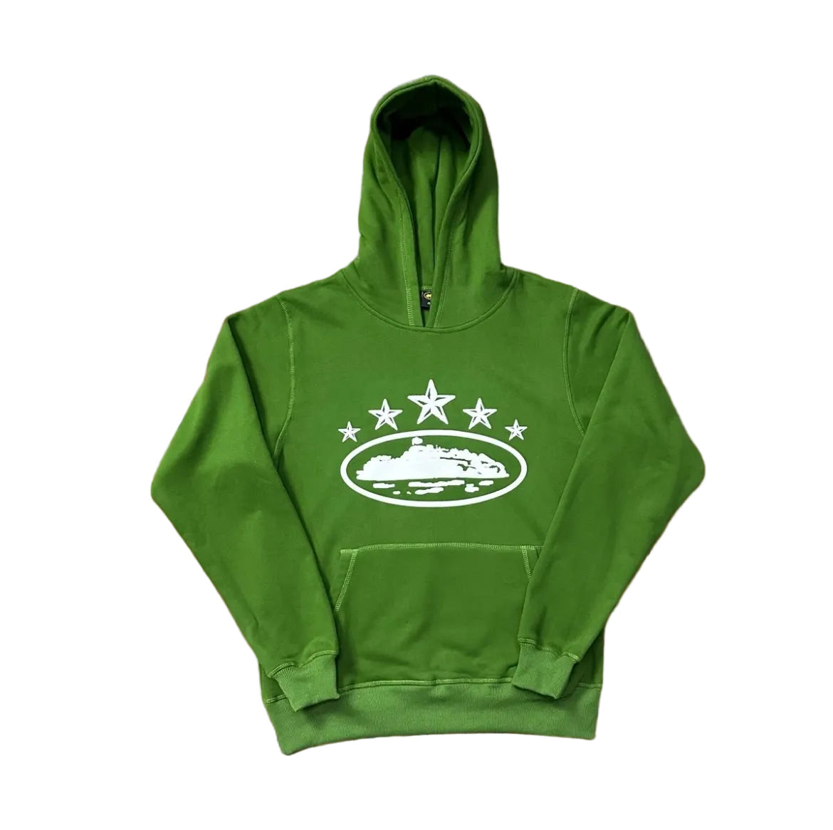 Green Vintage Star Graphic Hoodie – Oversized Streetwear Pullover Sweatshirt