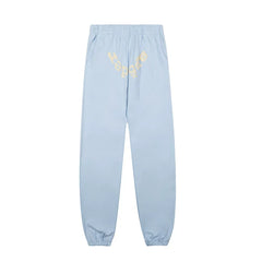 Sp5der Light Blue Sweatpants with Arched Logo