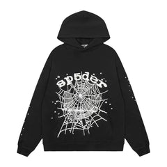 Sp5der Signature Web Graphic Pullover Hoodie - Black