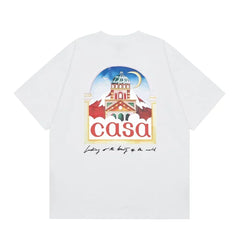 Casablanca Arch Architectural Back Graphic T-Shirt - White