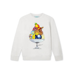 Casablanca Surrealist Fruit Bowl Graphic Sweatshirt - White
