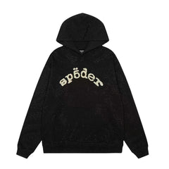 Sp5der Essential Hoodie - Black / Heavy Fleece Lined