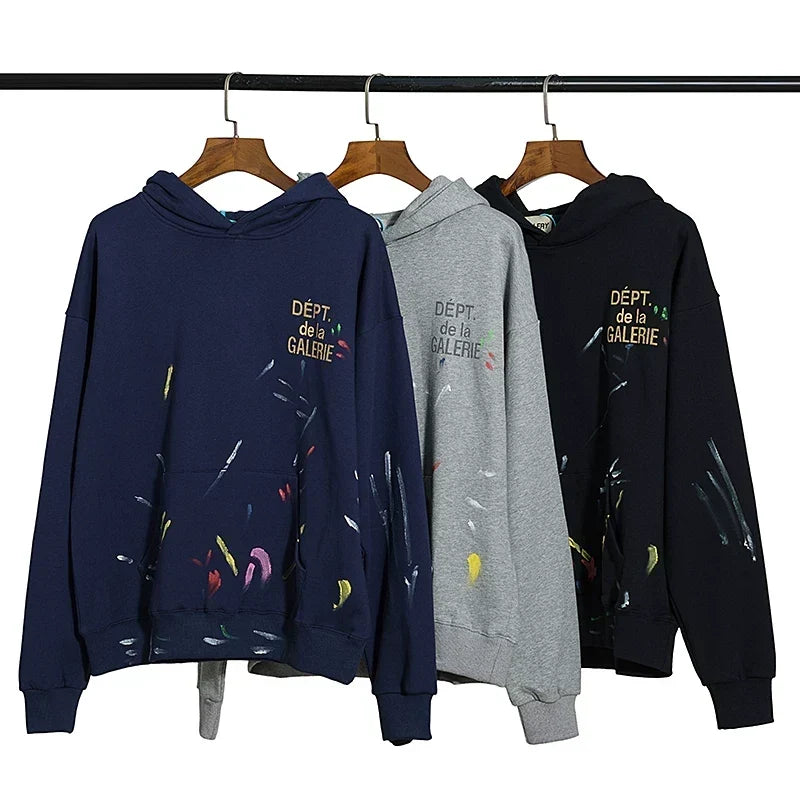 Gallery Dept. Paint Splatter Logo Hoodie