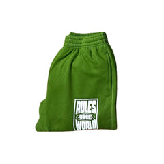 Corteiz “Rules The World” Green Casual Shorts — Streetwear Essential with Bold Graphic Print