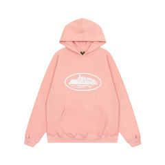 Pink Vintage Graphic Hoodie – Oversized Streetwear Pullover Sweatshirt