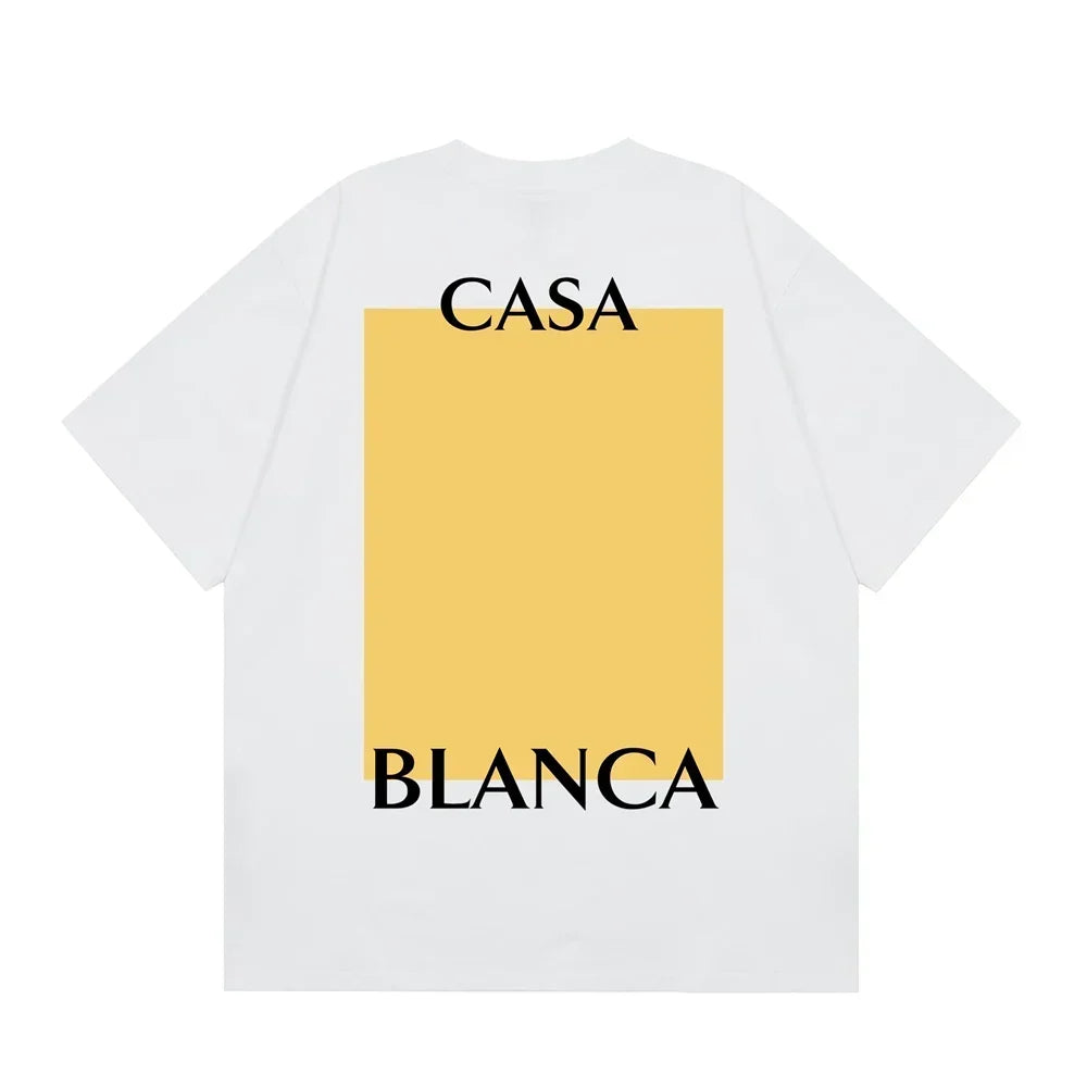 Casablanca Minimalist Block Back Graphic T-Shirt - White