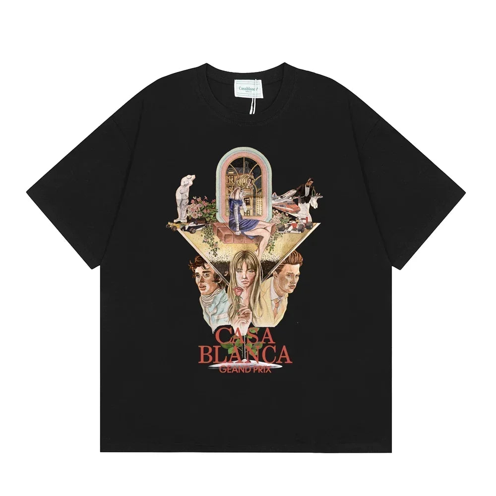 Casablanca Portrait & Arch Montage T-Shirt - Black