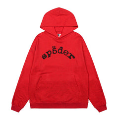 Sp5der Web Hoodie - Red / Heavy Fleece Lined (Winter Edition)