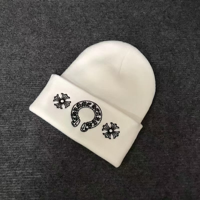 Chrome Hearts printed embroidered wool knitted Beanie  hats