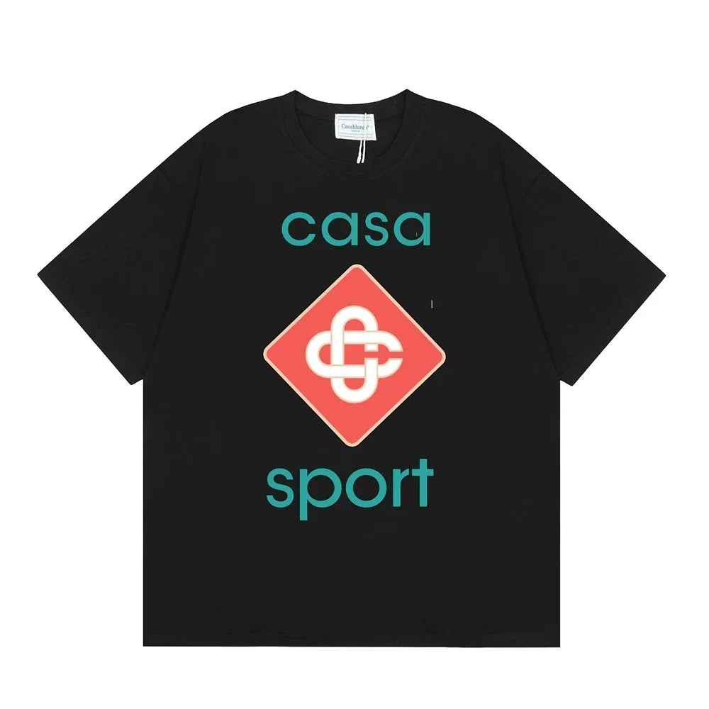 Casablanca Sport Diamond Monogram T-Shirt - Black