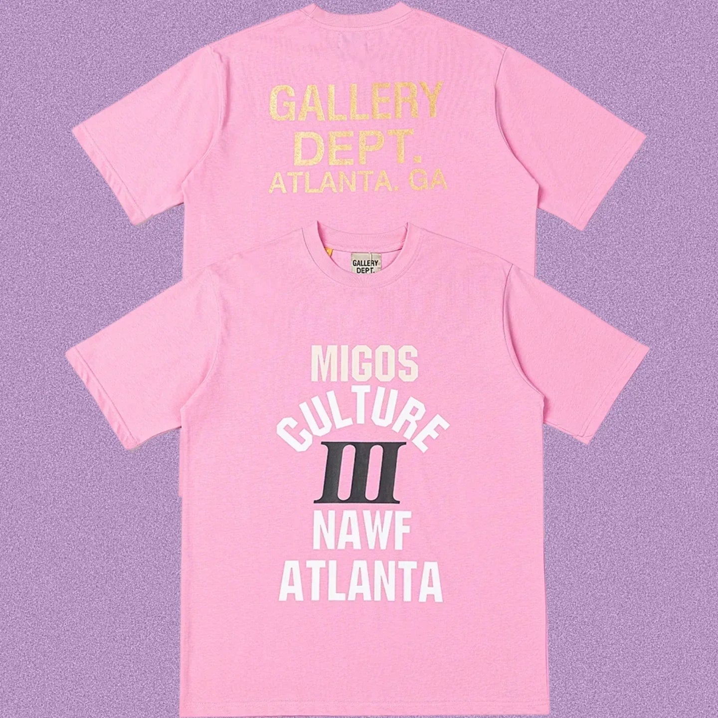 Gallery Dept. x Migos Culture III Short Sleeve T-Shirt - Pink