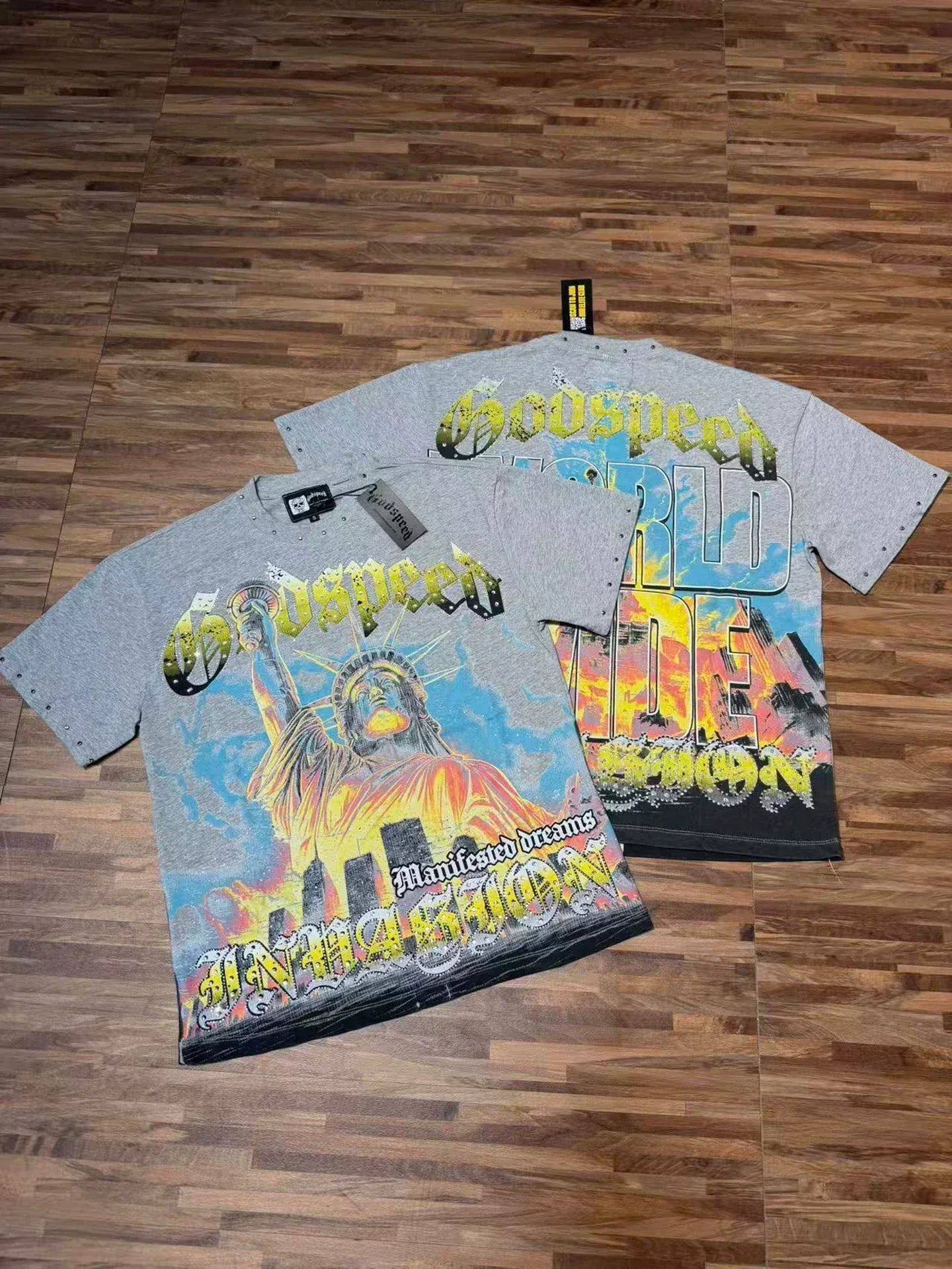 Godspeed Vintage Liberty Graphic T-Shirt – Grey