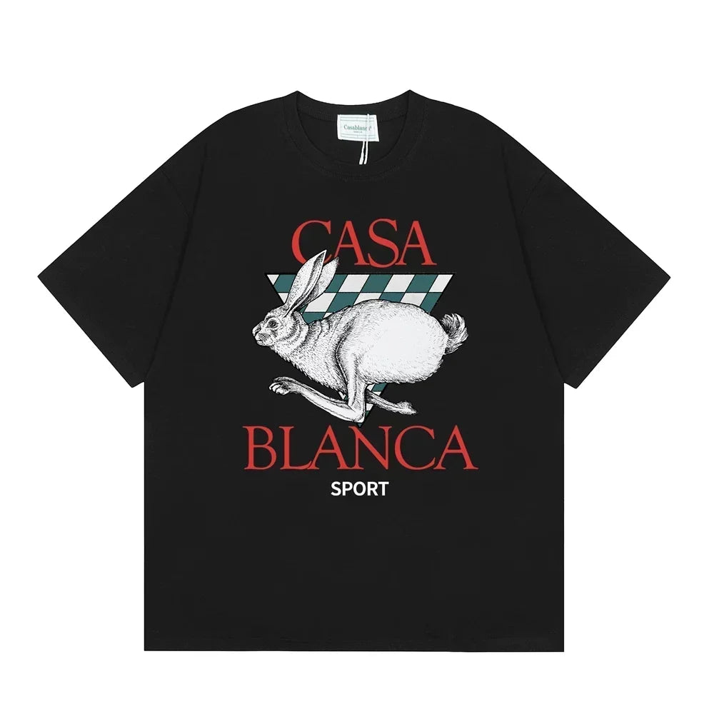 Casablanca Sport Running Rabbit T-Shirt - Black