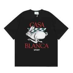Casablanca Sport Running Rabbit T-Shirt - Black